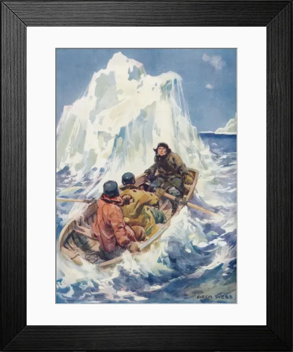 Framed Print : High Adventure in the Arctic Regions, c1925. Artist: Archibald Bertram Webb Framed Print : High Adventure in the Arctic Regions, c1925. Artist: Archibald Bertram Webb