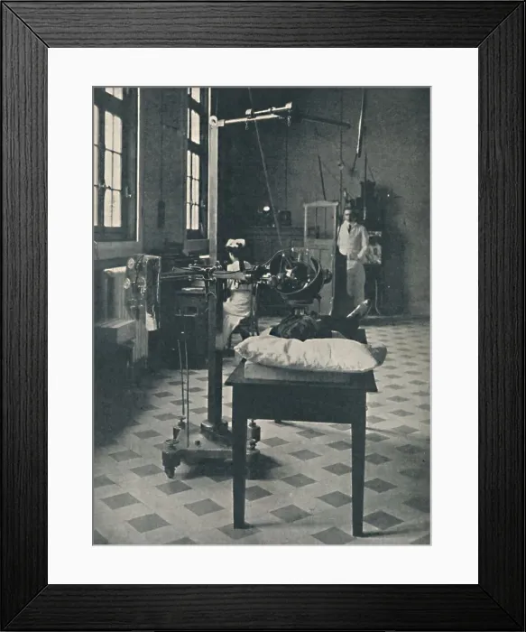 Framed Print : Crookes, Rontgen and Finsen - Using the Marvellous X-Rays Apparatus, c1925 Framed Print : Crookes, Rontgen and Finsen - Using the Marvellous X-Rays Apparatus, c1925