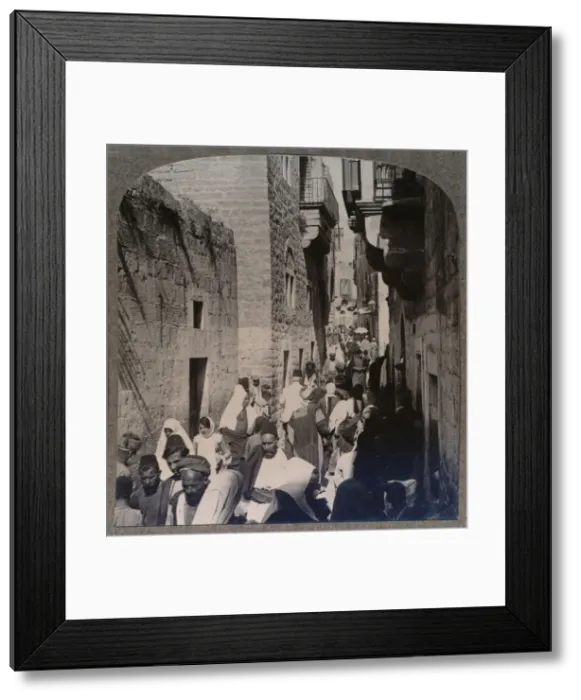 Framed Print : A Street in Bethlehem, c1900 Framed Print : A Street in Bethlehem, c1900