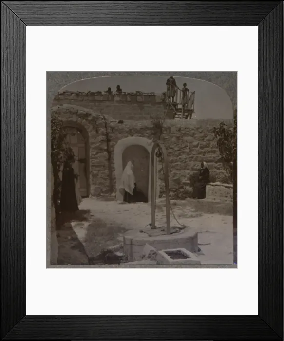 Framed Print : Davids well on the outskirts of Bethlehem, c1900 Framed Print : Davids well on the outskirts of Bethlehem, c1900