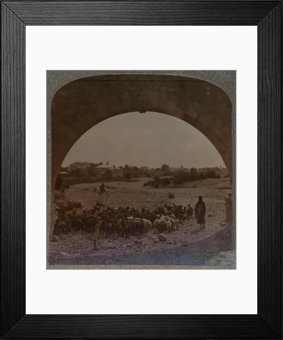 Framed Print : Aqueduct showing Jericho through Arch, c1900 Framed Print : Aqueduct showing Jericho through Arch, c1900