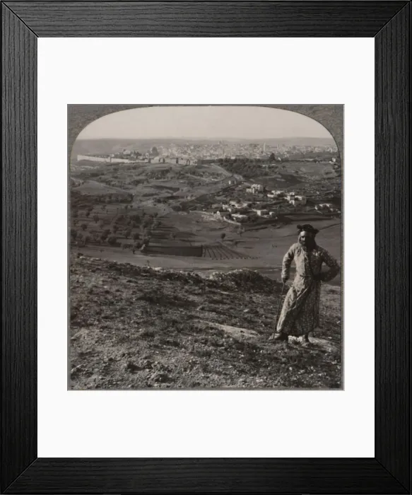 Framed Print : View of Jerusalem from Mount Scopus, c1900 Framed Print : View of Jerusalem from Mount Scopus, c1900