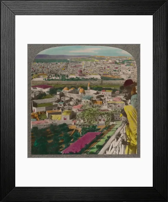 Framed Print : Jerusalem from the Russian Church on Mount of Olives, c1900 Framed Print : Jerusalem from the Russian Church on Mount of Olives, c1900