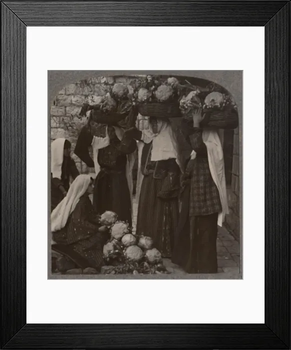 Framed Print : Vegetable sellers, Jerusalem, c1900