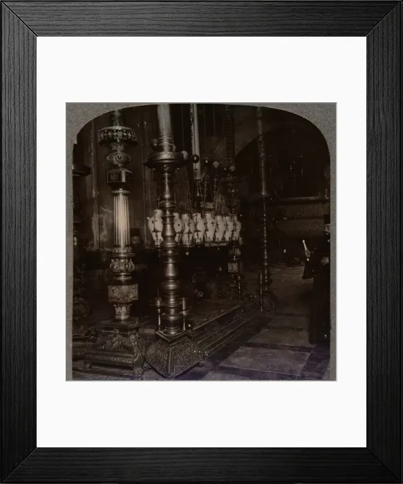 Framed Print : The Stone of Annunciation in the Holy Sepulchure Church, Jerusalem, c1900 Framed Print : The Stone of Annunciation in the Holy Sepulchure Church, Jerusalem, c1900