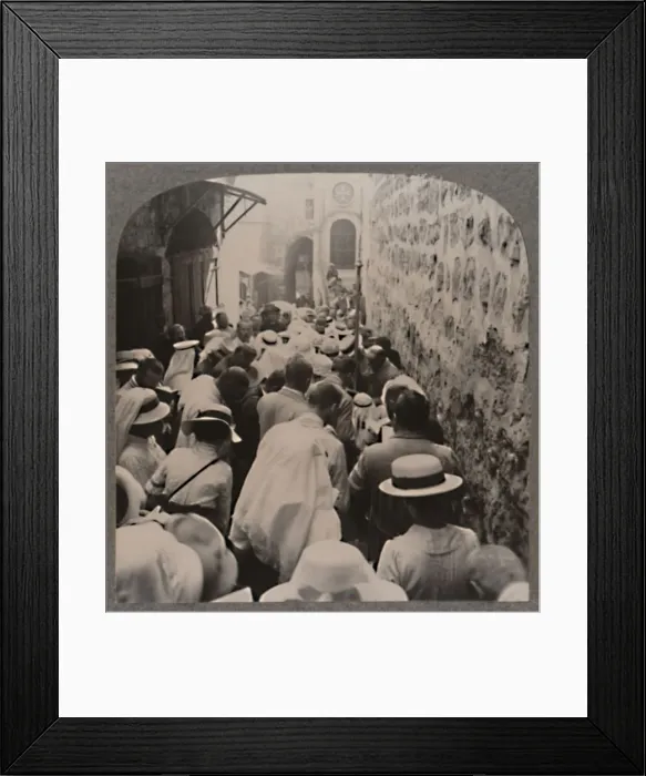 Framed Print : The Via Dolorosa from the Tower of Antonio to the Church of the Holy Sepulchure, c1900 Framed Print : The Via Dolorosa from the Tower of Antonio to the Church of the Holy Sepulchure, c1900
