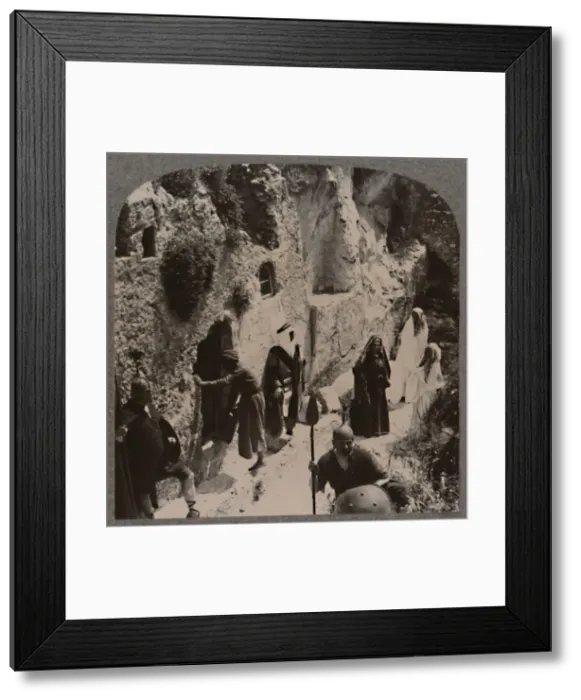 Framed Print : Disciples, with the women, early at the Sepulchure of Christ, c1900 Framed Print : Disciples, with the women, early at the Sepulchure of Christ, c1900