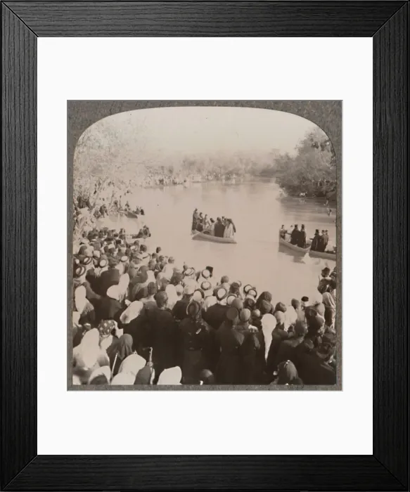 Framed Print : Priests blessing the Jordan, c1900 Framed Print : Priests blessing the Jordan, c1900
