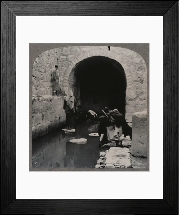 Framed Print : Blind men washing eyes in the Pool of Siloam, c1900 Framed Print : Blind men washing eyes in the Pool of Siloam, c1900