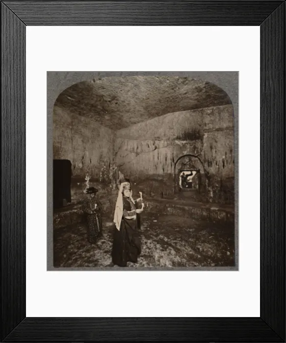 Framed Print : Interior of the Tombs of the Kings on the road to Nablus, c1900 Framed Print : Interior of the Tombs of the Kings on the road to Nablus, c1900