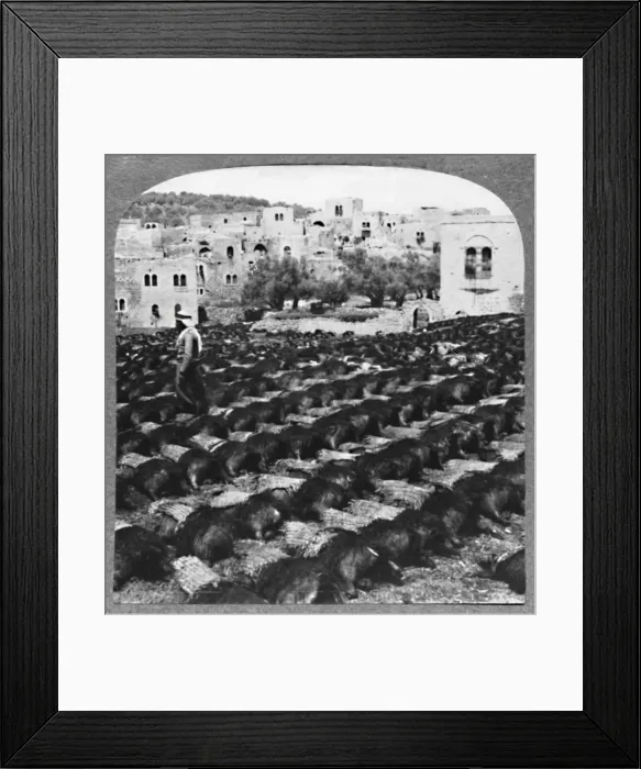 Framed Print : Making wine bottles, Hebron, c1900 Framed Print : Making wine bottles, Hebron, c1900