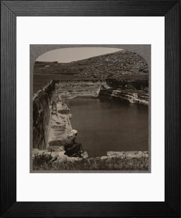 Framed Print : One of the Pools of Solomon, c1900 Framed Print : One of the Pools of Solomon, c1900