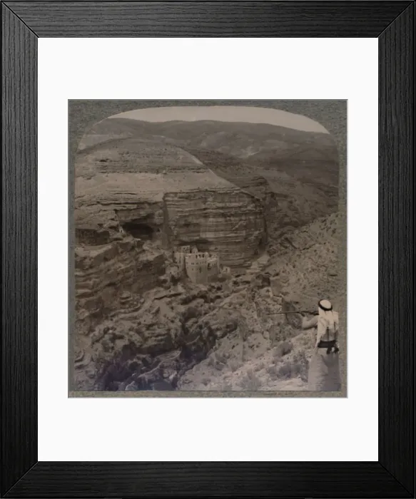 Framed Print : Convent of Elijah. Bedouins shooting, c1900 Framed Print : Convent of Elijah. Bedouins shooting, c1900