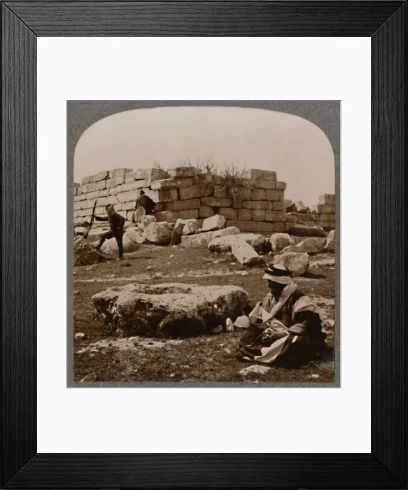 Framed Print : Ruins near Machaerus, c1900 Framed Print : Ruins near Machaerus, c1900
