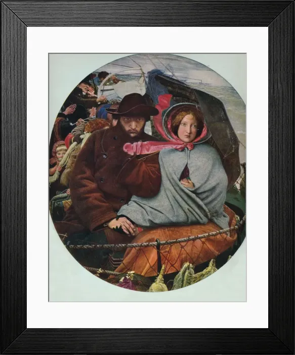 Framed Print : The Last of England, 1855, (1912). Artist: Ford Madox Brown Framed Print : The Last of England, 1855, (1912). Artist: Ford Madox Brown