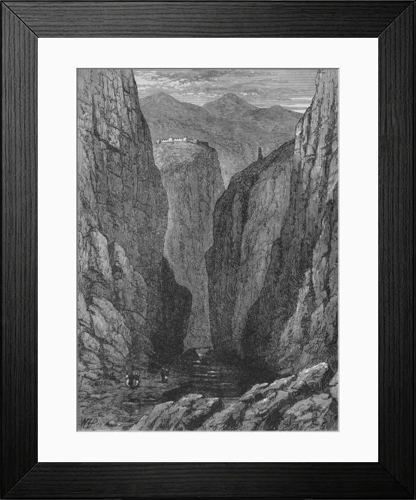 Framed Print : Ali Musjid and the Khyber Pass, c1880 Framed Print : Ali Musjid and the Khyber Pass, c1880