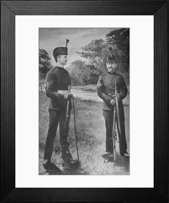 Framed Print : Sergeants, the Rifle Brigade. c1880 Framed Print : Sergeants, the Rifle Brigade. c1880