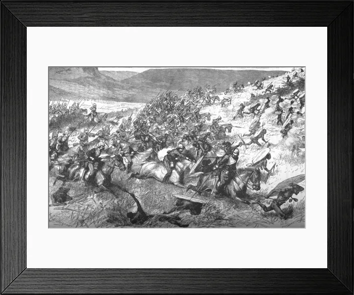 Framed Print : Charge of the Seventeenth Lancers at Ulundi, 1879, (c1880) Framed Print : Charge of the Seventeenth Lancers at Ulundi, 1879, (c1880)