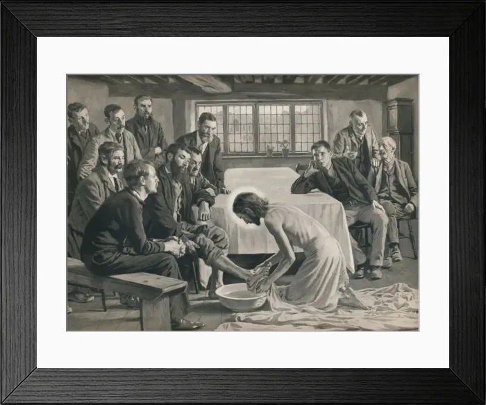 Framed Print : But He That Is Greatest Among You Shall Be Your Servant, 1911, (1911). Artist: Gunning King Framed Print : But He That Is Greatest Among You Shall Be Your Servant, 1911, (1911). Artist: Gunning King