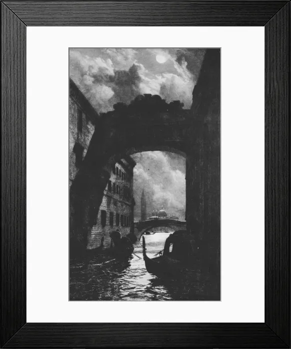 Framed Print : The Bridge of Sighs, c1880, (1911). Artist: David Law Framed Print : The Bridge of Sighs, c1880, (1911). Artist: David Law