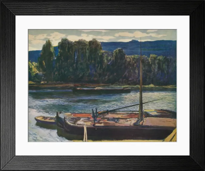 Framed Print : Evening on the River Seine, c1910, (1912). Artist: Alexander Jamieson Framed Print : Evening on the River Seine, c1910, (1912). Artist: Alexander Jamieson
