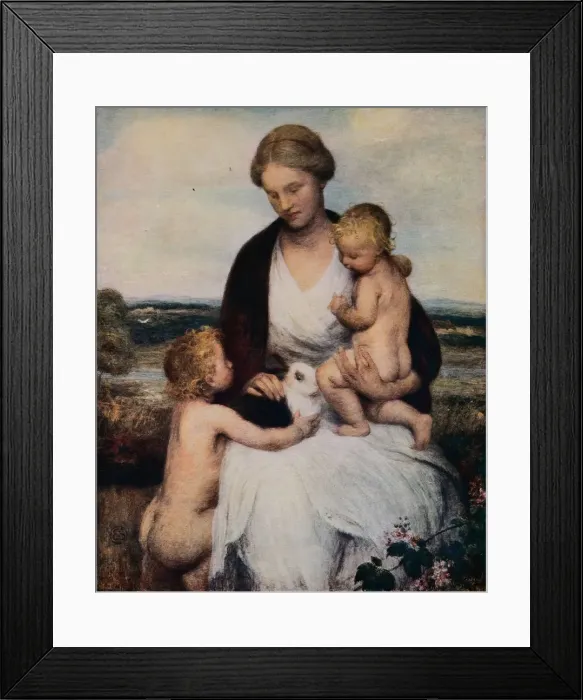 Framed Print : My Thoughts Are My Children, c1900, (1912). Artist: Edward Stott Framed Print : My Thoughts Are My Children, c1900, (1912). Artist: Edward Stott