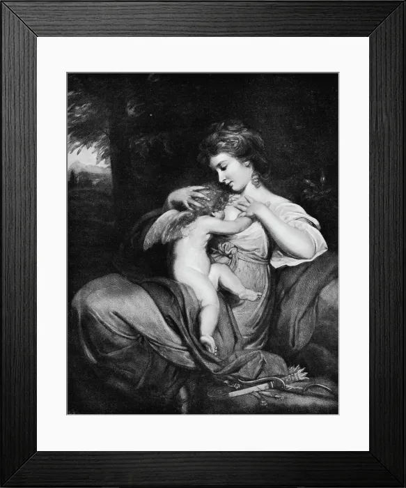 Framed Print : Hope Nursing Love (Miss Morris as Hope Nursing Cupid), c1770, (1912). Artist: Sir Joshua Reynolds Framed Print : Hope Nursing Love (Miss Morris as Hope Nursing Cupid), c1770, (1912). Artist: Sir Joshua Reynolds