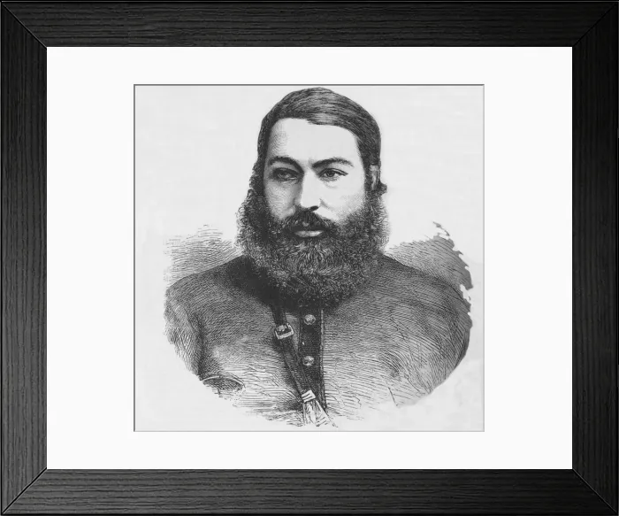 Framed Print : Abdur Rahman Khan, Ameer of Afghanistan, c1880 Framed Print : Abdur Rahman Khan, Ameer of Afghanistan, c1880