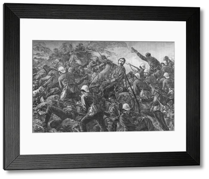 Framed Print : Colonel Galbraith at the Battle of Maiwand, c1880 Framed Print : Colonel Galbraith at the Battle of Maiwand, c1880