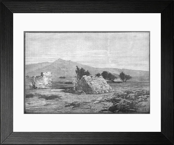 Framed Print : Graves of Major Blackwood and Men of the Sixty-Sixth Regiment, Maiwand, c1880