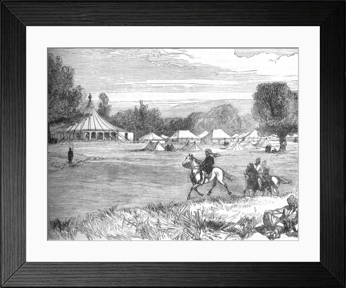Framed Print : Camp of Ameer Yakoub Khan, Gundamuk, c1880 Framed Print : Camp of Ameer Yakoub Khan, Gundamuk, c1880
