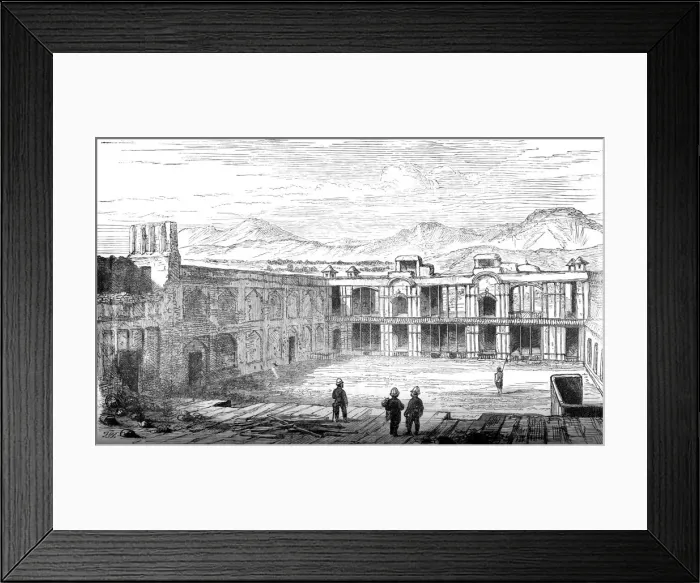Framed Print : Interior of the British Residency, Cabul, Looking South, 1879, (c1880) Framed Print : Interior of the British Residency, Cabul, Looking South, 1879, (c1880)