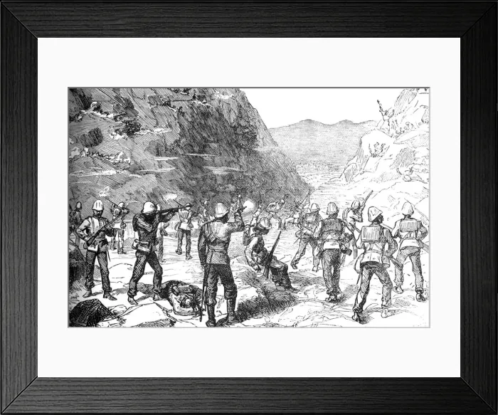 Framed Print : Foraging Party of the 67th Attacked by the Afghans, (Nov 9, 1879), c1880 Framed Print : Foraging Party of the 67th Attacked by the Afghans, (Nov 9, 1879), c1880