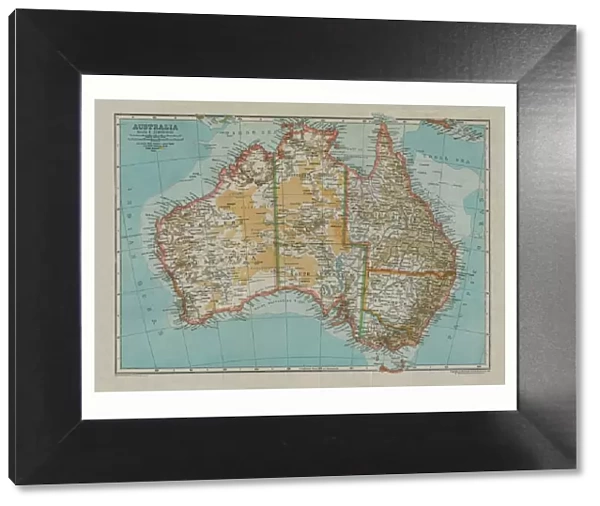Map of Australia, c1910. Artist: Gull Engraving Company