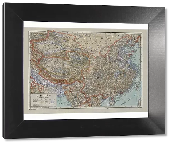 Map of China, c1910. Artists: HW Cribb, Emery Walker Ltd