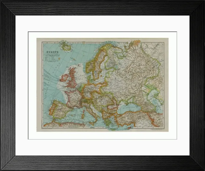 Framed Print : Map of Europe, c1910. Artist: Gull Engraving Company Framed Print : Map of Europe, c1910. Artist: Gull Engraving Company
