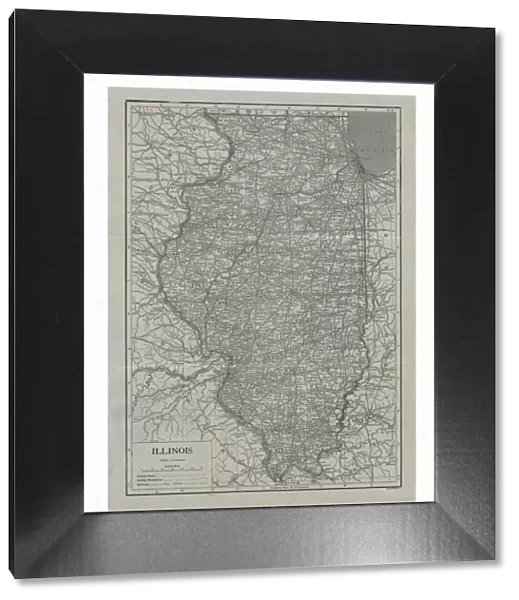 Map of Illinois, USA, c1910s. Artist: Emery Walker Ltd