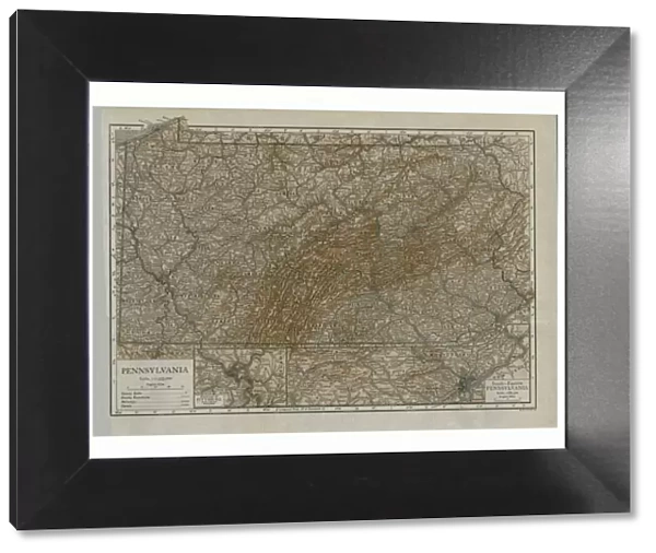 Map of Pennsylvania, 1910. Artists: Emery Walker Ltd, Emery Walker