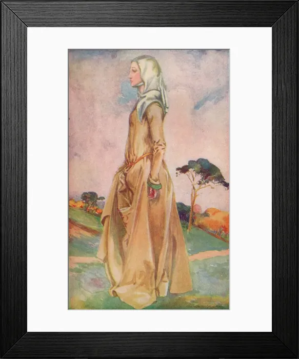 Framed Print : A Woman of the Time of Henry II, 1907. Artist: Dion Clayton Calthrop Framed Print : A Woman of the Time of Henry II, 1907. Artist: Dion Clayton Calthrop