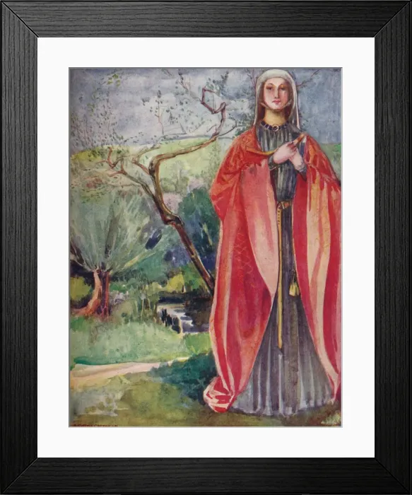 Framed Print : A Woman of the Time of John, 1907. Artist: Dion Clayton Calthrop Framed Print : A Woman of the Time of John, 1907. Artist: Dion Clayton Calthrop