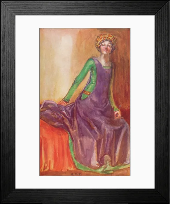 Framed Print : A Woman of the Time of Richard II, 1907. Artist: Dion Clayton Calthrop Framed Print : A Woman of the Time of Richard II, 1907. Artist: Dion Clayton Calthrop
