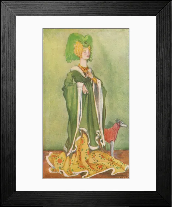 Framed Print : A Woman of the Time of Henry VI, 1907. Artist: Dion Clayton Calthrop Framed Print : A Woman of the Time of Henry VI, 1907. Artist: Dion Clayton Calthrop