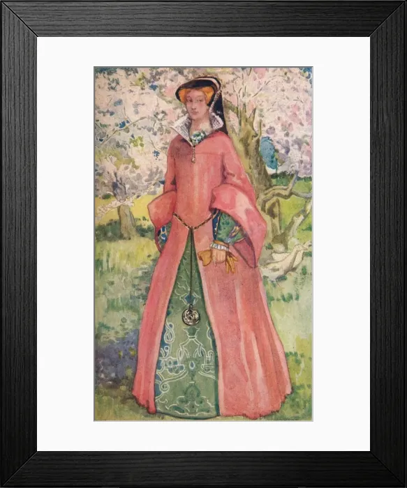 Framed Print : A Woman of the Time of Queen Mary, 1907. Artist: Dion Clayton Calthrop Framed Print : A Woman of the Time of Queen Mary, 1907. Artist: Dion Clayton Calthrop