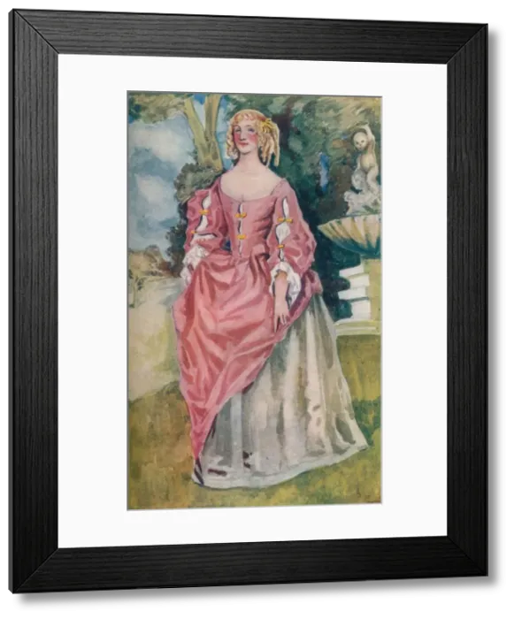 Framed Print : A Woman of the Time of Charles II, 1907. Artist: Dion Clayton Calthrop Framed Print : A Woman of the Time of Charles II, 1907. Artist: Dion Clayton Calthrop