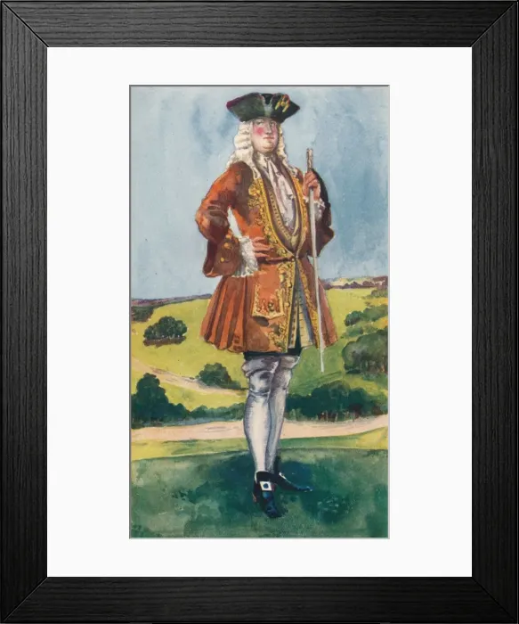 Framed Print : A Man of the Time of George I, 1907. Artist: Dion Clayton Calthrop Framed Print : A Man of the Time of George I, 1907. Artist: Dion Clayton Calthrop