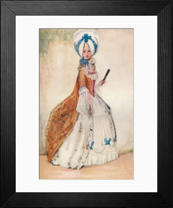 Framed Print : A Woman of the Time of George III, 1907. Artist: Dion Clayton Calthrop Framed Print : A Woman of the Time of George III, 1907. Artist: Dion Clayton Calthrop