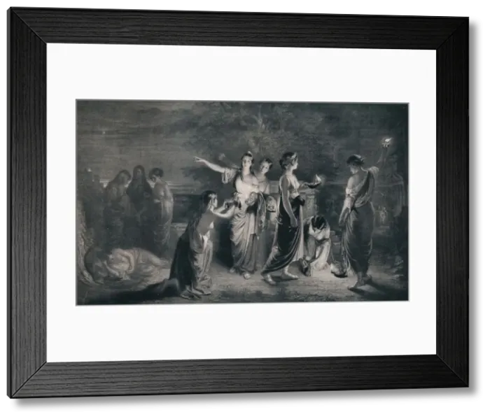 Framed Print : The Wise and Foolish Virgins, c1900, (1911). Artist: JG Lander Framed Print : The Wise and Foolish Virgins, c1900, (1911). Artist: JG Lander
