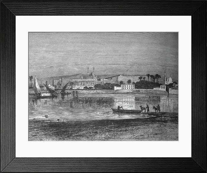 Framed Print : Citadel in Cairo, from the Nile, c1882 Framed Print : Citadel in Cairo, from the Nile, c1882