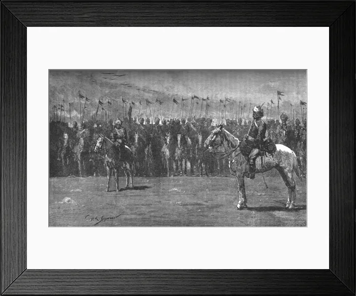 Framed Print : The Indian Contingent - The Thirteenth Bengal Lancers, c1882