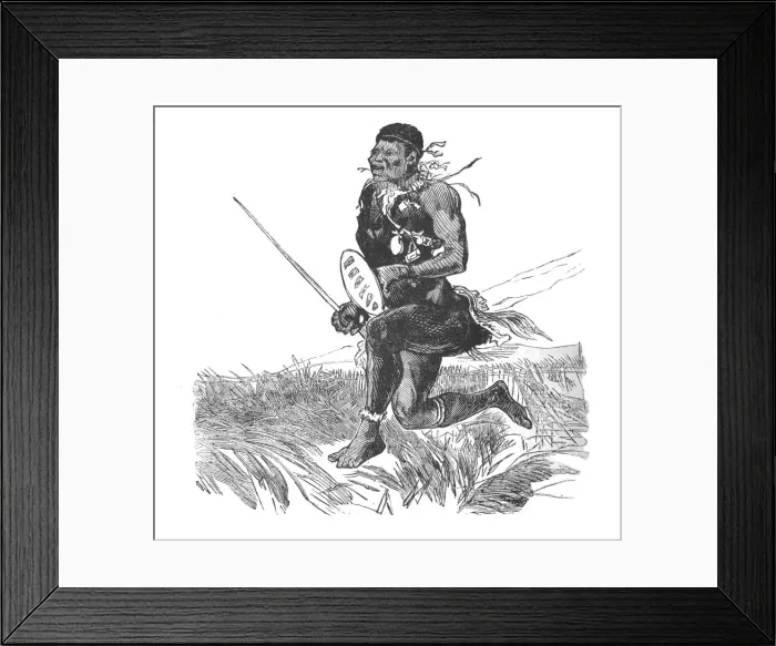 Framed Print : Swazi Scout, c1880 Framed Print : Swazi Scout, c1880